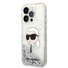 Karl Lagerfeld KLHCP14LLNKHCH iPhone 14 Pro 6,1" srebrny|silver hardcase Glitter Karl Head цена и информация | Чехлы для телефонов | kaup24.ee