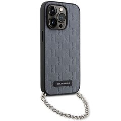 Karl Lagerfeld KLHCP14LSACKLHPG iPhone 14 Pro 6.1" srebrny|silver hardcase Saffiano Monogram Chain цена и информация | Чехлы для телефонов | kaup24.ee