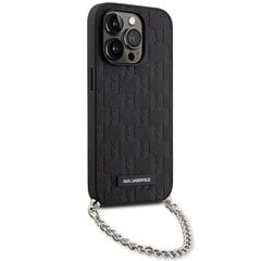 Karl Lagerfeld KLHCP14LSACKLHPK iPhone 14 Pro 6.1" czarny|black hardcase Saffiano Monogram Chain цена и информация | Чехлы для телефонов | kaup24.ee