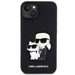 Чехол Karl Lagerfeld KLHCP14MSANKCPK для iPhone 14 Plus 6.7" hardcase Saffiano Karl & Choupette, черный цена и информация | Чехлы для телефонов | kaup24.ee