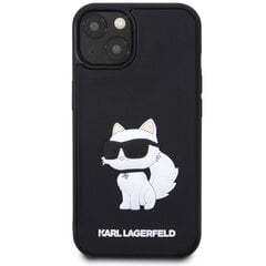 Чехол Karl Lagerfeld KLHCP14S3DRKHNK для iPhone 14 6.1" hardcase Rubber Choupette 3D, черный цена и информация | Чехлы для телефонов | kaup24.ee