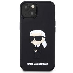 Чехол Karl Lagerfeld KLHCP14S3DRKINK для iPhone 14 6.1" hardcase Rubber Ikonik 3D, черный цена и информация | Чехлы для телефонов | kaup24.ee