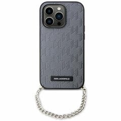 Karl Lagerfeld KLHCP14SSACKLHPG iPhone 14 6.1" srebrny|silver hardcase Saffiano Monogram Chain цена и информация | Чехлы для телефонов | kaup24.ee