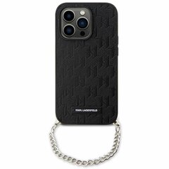 Karl Lagerfeld KLHCP14SSACKLHPK iPhone 14 6.1" czarny|black hardcase Saffiano Monogram Chain цена и информация | Чехлы для телефонов | kaup24.ee