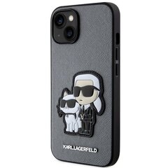 Karl Lagerfeld KLHCP14SSANKCPG iPhone 14 6.1" hardcase srebrny|silver Saffiano Karl & Choupette цена и информация | Чехлы для телефонов | kaup24.ee