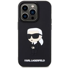 Чехол Karl Lagerfeld KLHCP14X3DRKINK для iPhone 14 Pro Max 6.7" hardcase Rubber Ikonik 3D, черный цена и информация | Чехлы для телефонов | kaup24.ee