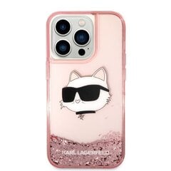 Karl Lagerfeld KLHCP14XLNCHCP iPhone 14 Pro Max 6,7" różowy|pink hardcase Glitter Choupette Head цена и информация | Чехлы для телефонов | kaup24.ee