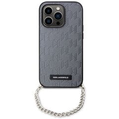 Karl Lagerfeld KLHCP14XSACKLHPG iPhone 14 Pro Max 6.7" srebrny|silver hardcase Saffiano Monogram Chain цена и информация | Чехлы для телефонов | kaup24.ee