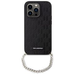 Karl Lagerfeld KLHCP14XSACKLHPK iPhone 14 Pro Max 6.7" czarny|black hardcase Saffiano Monogram Chain цена и информация | Чехлы для телефонов | kaup24.ee