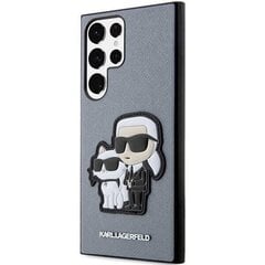 Karl Lagerfeld KLHCS23LSANKCPG S23 Ultra S918 hardcase szary|grey Saffiano Karl & Choupette цена и информация | Чехлы для телефонов | kaup24.ee