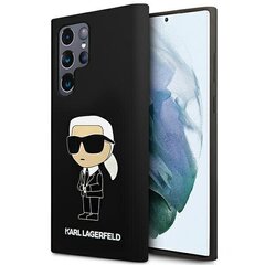 Karl Lagerfeld KLHCS23LSNIKBCK S23 Ultra S918 hardcase czarny|black Silicone Ikonik цена и информация | Чехлы для телефонов | kaup24.ee