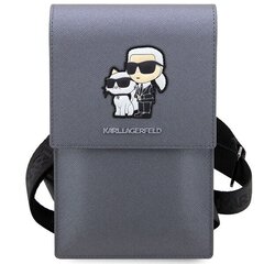 Karl Lagerfeld Torebka KLWBSAKCPMG srebrny|silver Saffiano Karl & Choupette цена и информация | Чехлы для телефонов | kaup24.ee