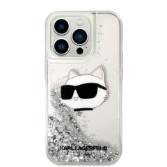 Karl Lagerfeld KLHCP14XG2CPS iPhone 14 Pro Max 6,7" srebrny|silver hardcase Glitter Choupette Patch цена и информация | Чехлы для телефонов | kaup24.ee