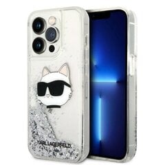 Karl Lagerfeld KLHCP14LLNCHCS iPhone 14 Pro 6,1" srebrny|silver hardcase Glitter Choupette Head цена и информация | Чехлы для телефонов | kaup24.ee