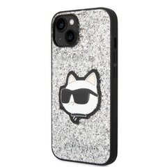 Karl Lagerfeld KLHCP14MG2CPS iPhone 14 Plus 6,7" srebrny|silver hardcase Glitter Choupette Patch цена и информация | Чехлы для телефонов | kaup24.ee