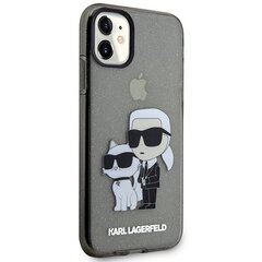 Karl Lagerfeld KLHCN61HNKCTGK iPhone 11 | Xr 6,1" czarny|black hardcase Gliter Karl&Choupette цена и информация | Чехлы для телефонов | kaup24.ee