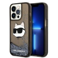 Karl Lagerfeld KLHCP14LLNCHCK iPhone 14 Pro 6,1" czarny|black hardcase Glitter Choupette Head цена и информация | Чехлы для телефонов | kaup24.ee