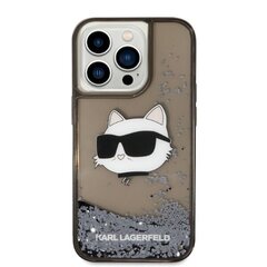 Karl Lagerfeld KLHCP14XLNCHCK iPhone 14 Pro Max 6,7" czarny|black hardcase Glitter Choupette Head цена и информация | Чехлы для телефонов | kaup24.ee