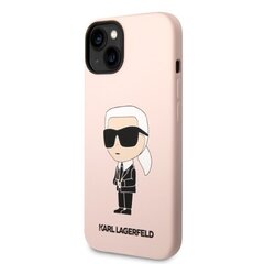 Karl Lagerfeld KLHMP14MSNIKBCP iPhone 14 Plus 6,7" hardcase różowy|pink Silicone Ikonik Magsafe цена и информация | Чехлы для телефонов | kaup24.ee