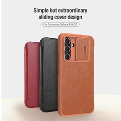 Nillkin Qin Book PRO Case for Samsung Galaxy A54 5G Brown цена и информация | Чехлы для телефонов | kaup24.ee