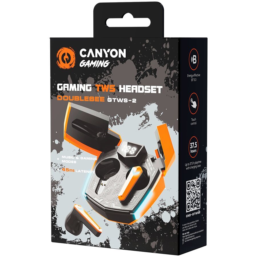 Canyon DoubleBee GTWS-2 Orange CND-GTWS2O цена и информация | Kõrvaklapid | kaup24.ee