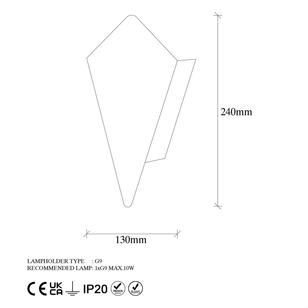 Seinavalgusti Opviq Cut hind ja info | Seinavalgustid | kaup24.ee