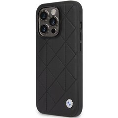 Etui BMW BMHCP14L22RQDK iPhone 14 Pro 6,1" czarny|black Leather Quilted цена и информация | Чехлы для телефонов | kaup24.ee