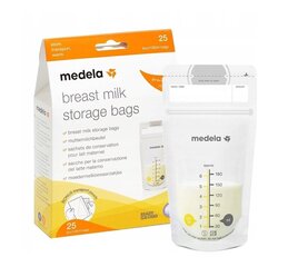 Kotid rinnapiimale Medela, 25 tk. hind ja info | Medela Toitmiseks | kaup24.ee