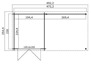 Aiamaja Long Beach 10,47m2 цена и информация | Садовые сараи, дровницы | kaup24.ee