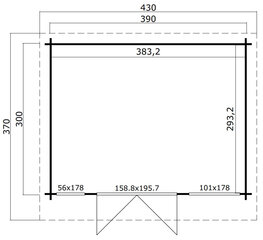 Aiamaja Dorset2 11,24m2 цена и информация | Садовые сараи, дровницы | kaup24.ee