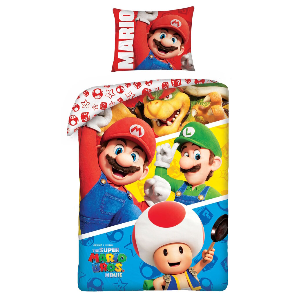 Laste voodipesukomplekt Super Mario 140×200, 2 osa hind ja info | Beebide ja laste voodipesu | kaup24.ee