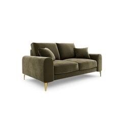 Dvivietė sofa Velvet Larnite, 172x102x90 cm, žalia цена и информация | Диваны | kaup24.ee