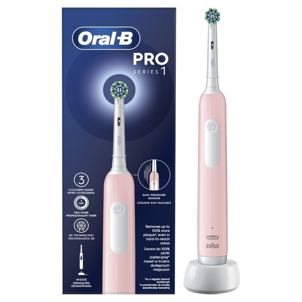 Oral-B Pro Series 1 Pink Cross Action цена и информация | Elektrilised hambaharjad | kaup24.ee