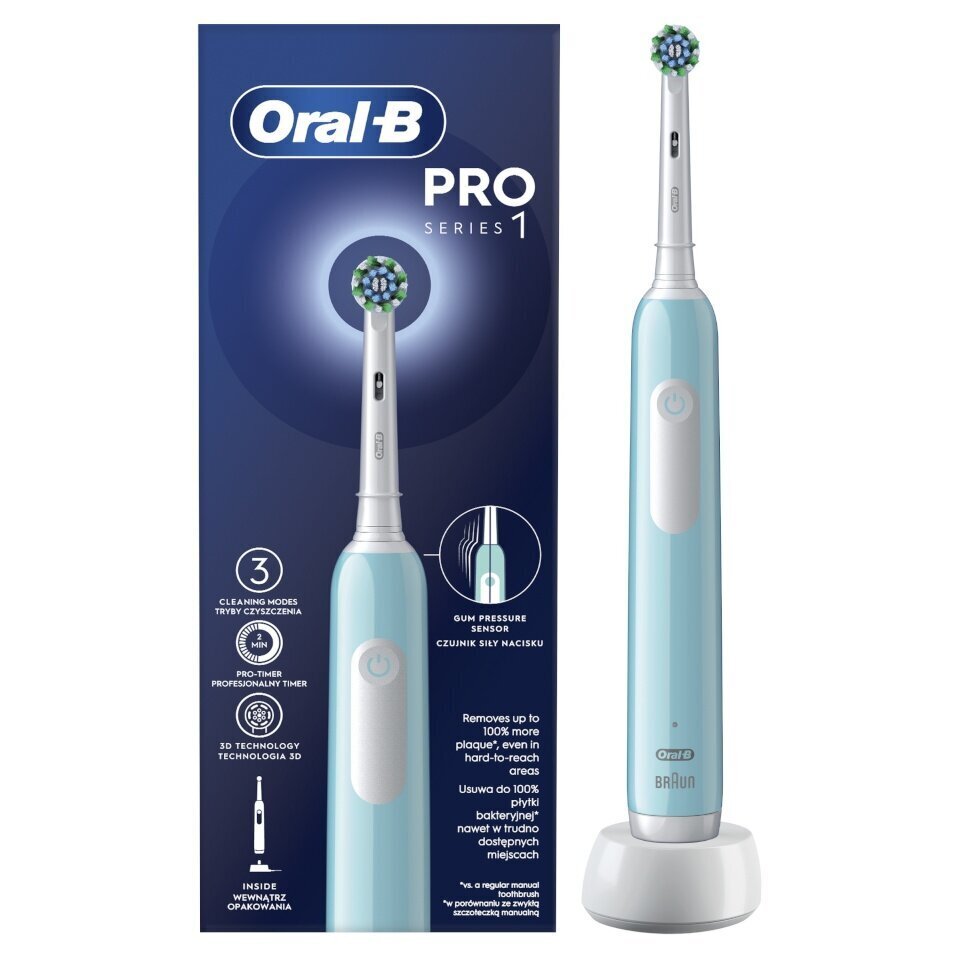 Oral-B Pro Series 1 Caribbean Blue Cross Action цена и информация | Elektrilised hambaharjad | kaup24.ee