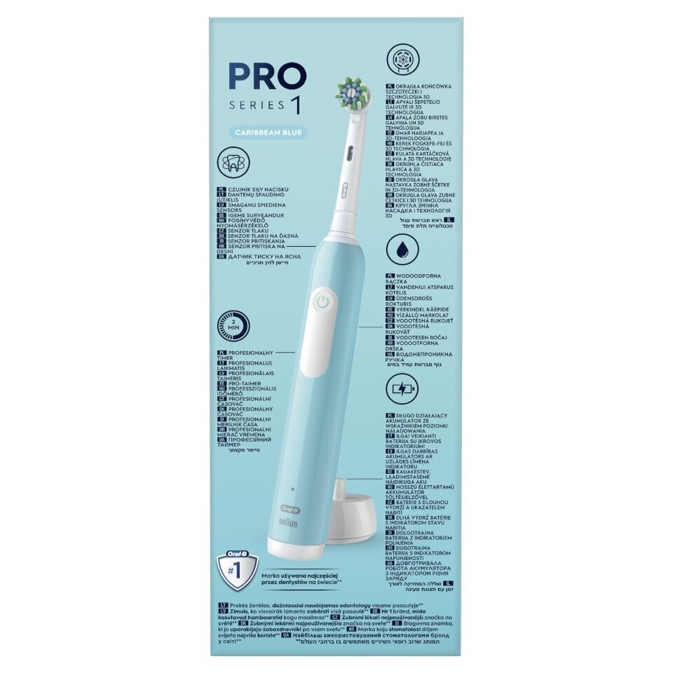 Oral-B Pro Series 1 Caribbean Blue Cross Action hind ja info | Elektrilised hambaharjad | kaup24.ee