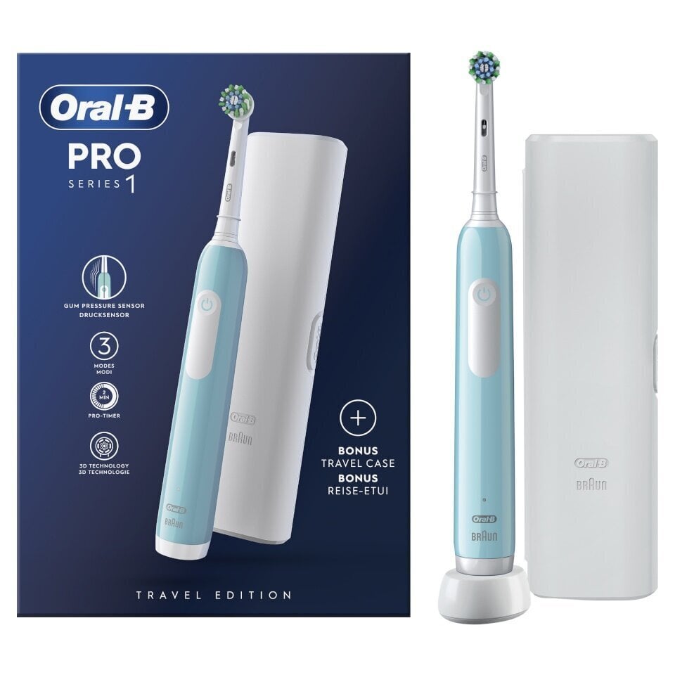 Oral-B Pro Series 1 Caribeean Blue + Travel Case hind ja info | Elektrilised hambaharjad | kaup24.ee