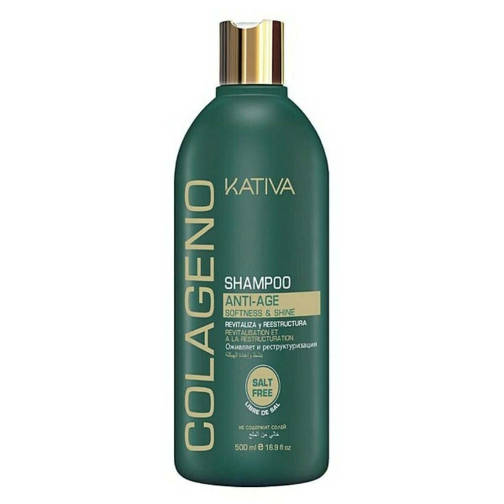 Niisutav šampoon Colágeno Kativa (500 ml) hind ja info | Šampoonid | kaup24.ee