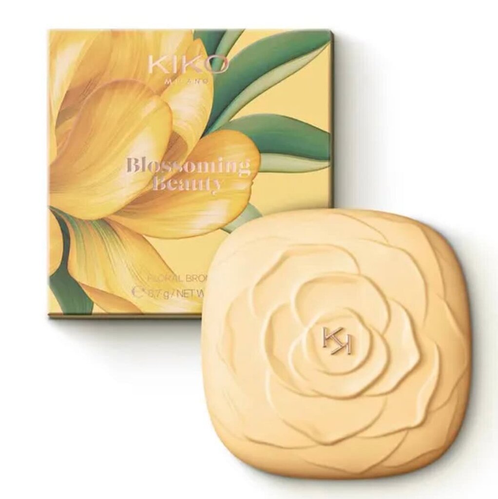 Siidise tekstuuriga bronzer Kiko Milano Blossoming Beauty, värvus 01 kuldne mesi цена и информация | Päikesepuudrid, põsepunad | kaup24.ee