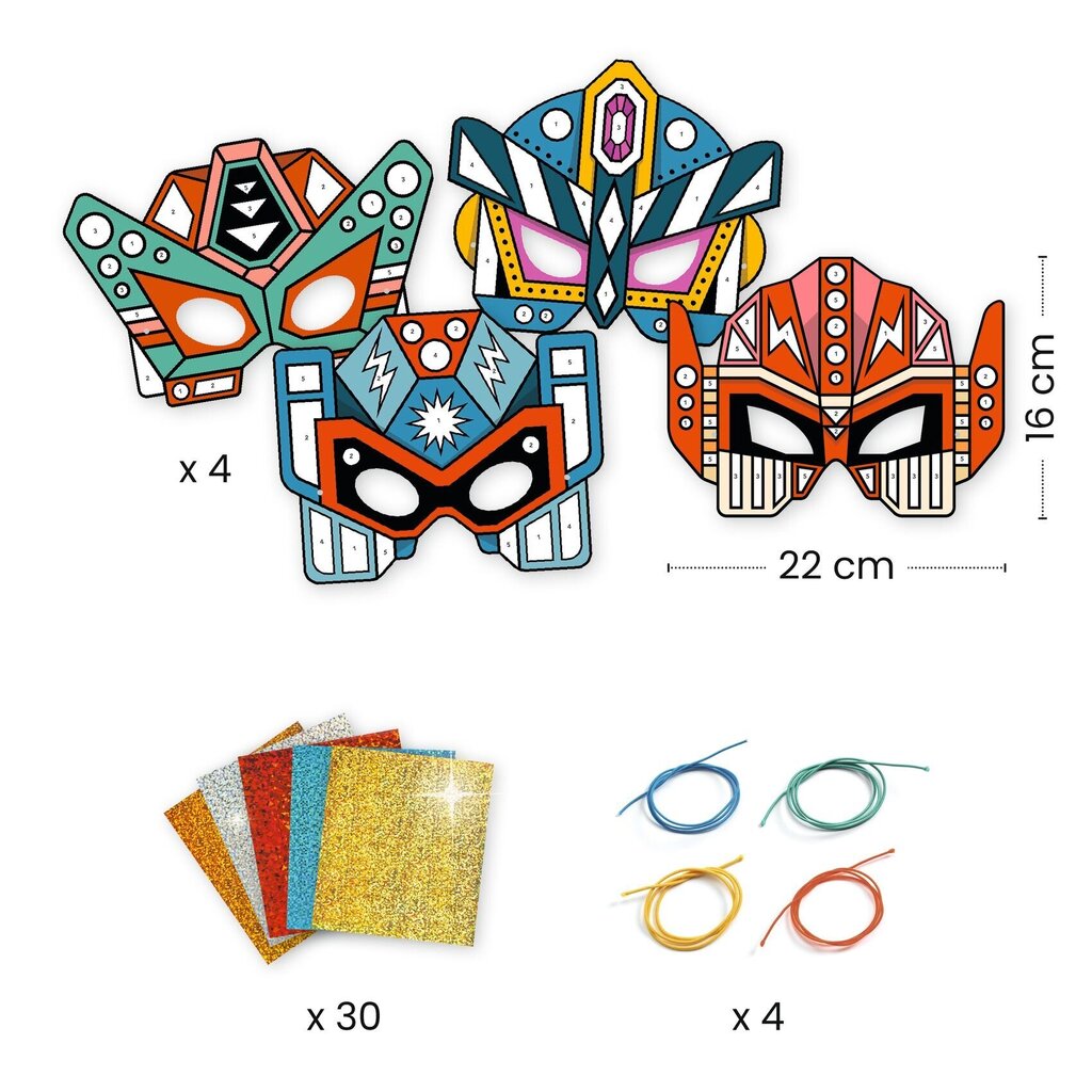 DIY Isetegemine - Maskid – Superrobotid, Djeco DJ07924 hind ja info | Arendavad mänguasjad | kaup24.ee