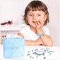Tüdrukute käevõrude komplekt DIY, sinine 64 osa hind ja info | Laste aksessuaarid | kaup24.ee