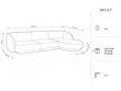 Parempoolne nurgadiivan Micadoni Miley, 259 x 155 x 74 cm, hall hind ja info | Diivanid ja diivanvoodid | kaup24.ee