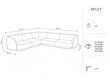 Sümmeetriline nurgadiivan Micadoni Miley, 252 x 252 x 74, hall hind ja info | Diivanid ja diivanvoodid | kaup24.ee
