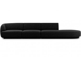 Правосторонний диван Micadoni Miley, 302 x 85 x 74 см, черный цена и информация | Диваны | kaup24.ee