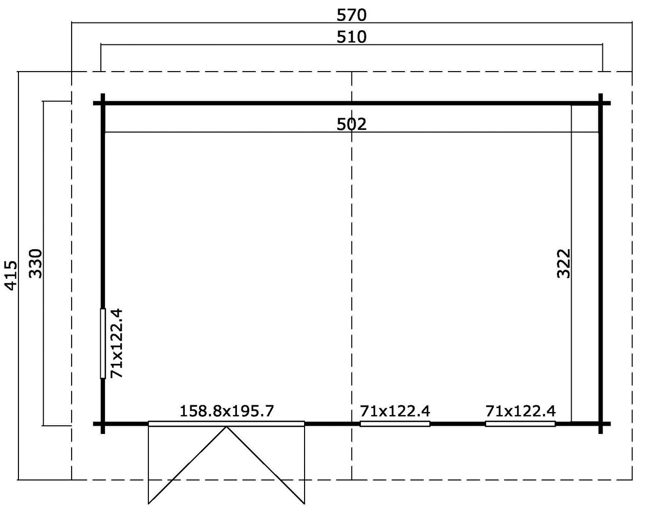 Aiamaja Baruda53 16,16m2 hind ja info | Kuurid ja aiamajad | kaup24.ee