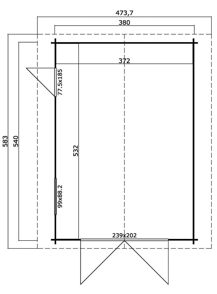 Garaaž Yarik540 19,79m2 hind ja info | Kuurid ja aiamajad | kaup24.ee