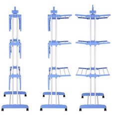 Встроенная сушилка для белья на колесиках, 3 уровня, складная цена и информация | Cушилки для белья | kaup24.ee