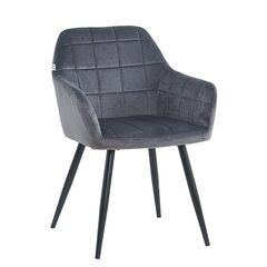 Бархатное кресло Restock Komo комплект из 2 шт., серый цена и информация | Стулья для кухни и столовой | kaup24.ee