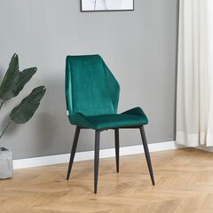 Бархатное кресло Restock Garda комплект из 2 шт., зеленый цена и информация | Стулья для кухни и столовой | kaup24.ee
