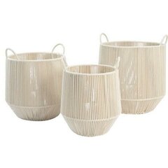 Korvikomplekt DKD Home Decor Beež (38 x 38 x 45 cm) цена и информация | Ящики для вещей | kaup24.ee