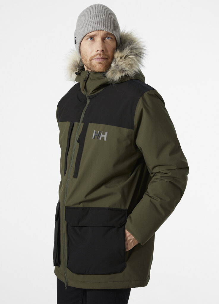 Helly Hansen meeste talveparka PATROL, oliiviroheline цена и информация | Meeste joped | kaup24.ee